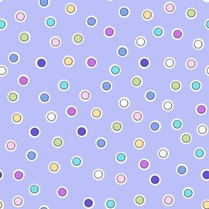 Rainbow dots on Purple 