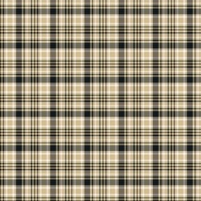 Mini Prints: The Gold and the Black - Elegant Plaid - Horizontal