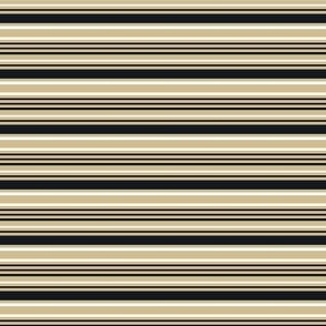 Mini Prints: The Gold and the Black - Elegant Stripes - Horizontal