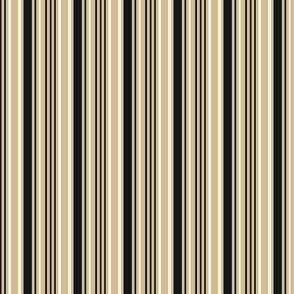 Mini Prints: The Gold and the Black - Elegant Stripes