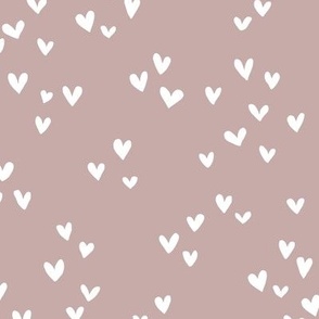 Valentina boho love lovers hearts for valentine in scandinavian style nursery white on moody rose mauve