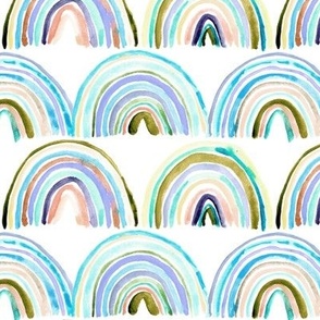 magic rainbows - watercolor dainty thin rainbow - playful modern i157-4