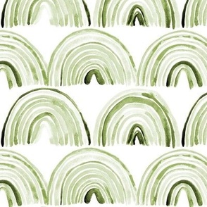 shamrock green magic rainbows - watercolor dainty thin rainbow - playful modern i157-8