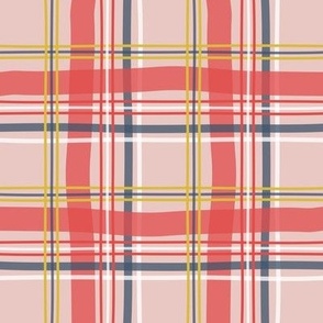 Pink and Navy Plaid