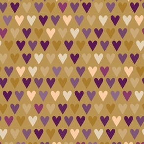 A Million Hearts -purple/gold