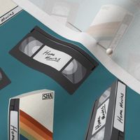 retro VHS - home video tape - dark teal - LAD21