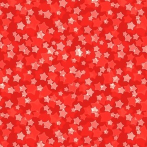 Small Starry Bokeh Pattern - Vivid Red Color