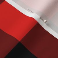 Extra Jumbo Gingham Pattern - Vivid Red and Black