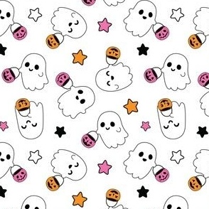 Ghosts with Halloween Buckets