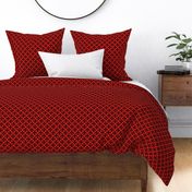 Interlocked Circle Pattern - Vivid Red and Black