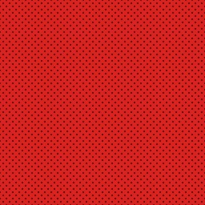 Micro Polka Dot Pattern - Vivid Red and Black