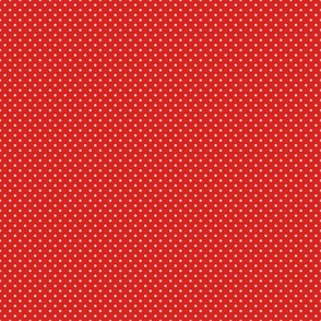 Micro Polka Dot Pattern - Vivid Red and White