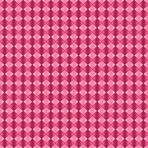 GCP5 -  Small - Gradient Checks on Point in Cherry Red 