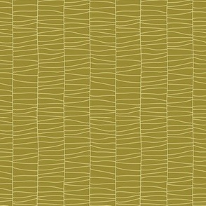 Squiggly Lines - Green Ochre | small