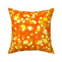 Large Sparkly Bokeh Pattern - Vivid Orange Color