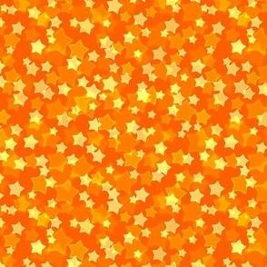 Small Starry Bokeh Pattern - Vivid Orange Color