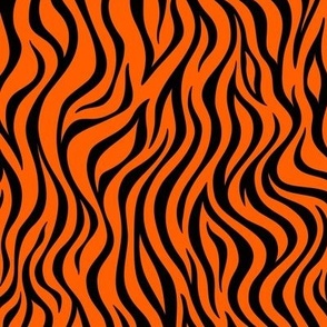 Zebra Stripe Pattern - Vivid Orange and Black