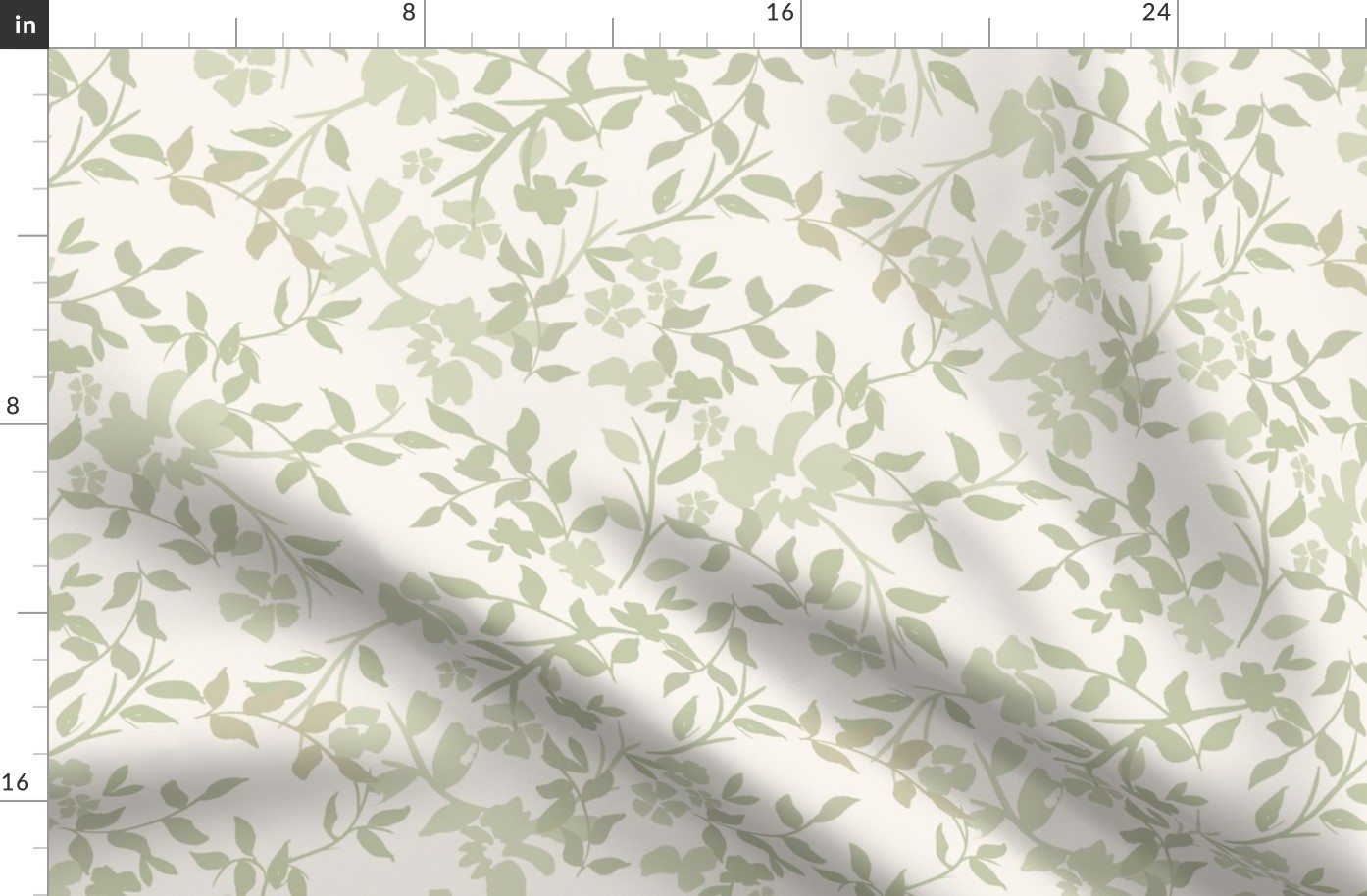 Forest green, Botanical Print in Wallpaper and Childers fabrics