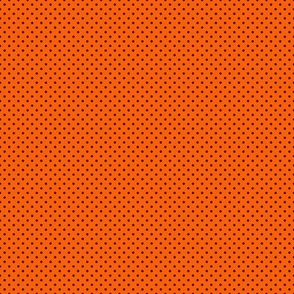 Micro Polka Dot Pattern - Vivid Orange and Black