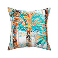 Palm Springs - Palms Sway Wallpaper - Cool Palette | White 