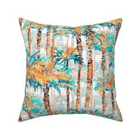 Palm Springs - Palms Sway - Small | Cool Palette | White 
