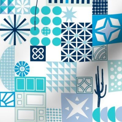 Palm Springs (Pool Hues) || midcentury geometric architecture motifs