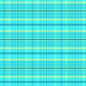 Preppy Plaid - Bright Teal and Yellow  (TBS144)