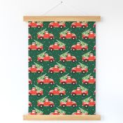 Medium Scale / Vintage Christmas Trucks / Dark Green 