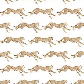 Just Cheetahs - on white - tiny scale