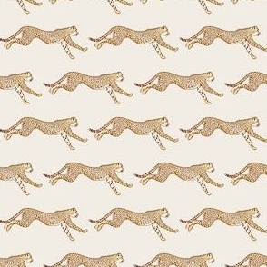 Just Cheetahs - on beige taupe - tiny scale