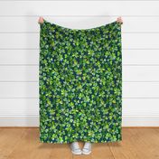 Lucky Clovers in Emerald Green - extra-large