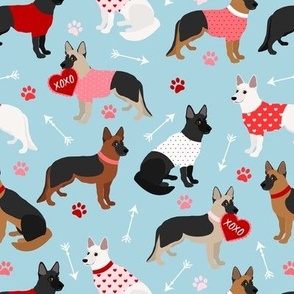  German Shepherd Valentine Blue