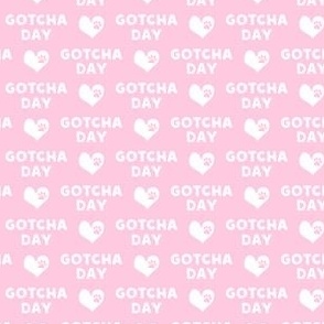 (small scale) Gotcha day - paw & heart - pink - C21