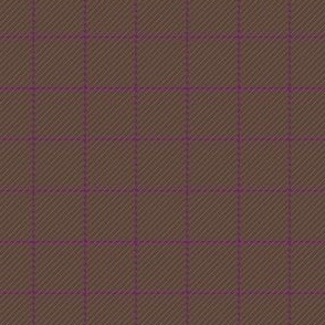Windowpane Check -  Grape Purple on Chocolate Brown  (TBS133)