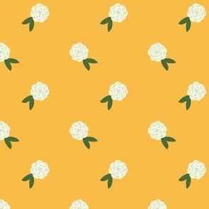 polka-flower cornflower yellow