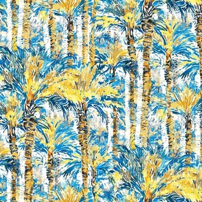 Blue Palms | Blue & Yellow