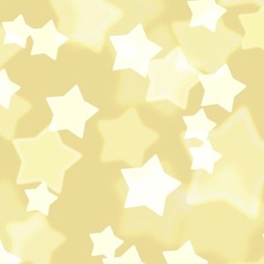 Large Starry Bokeh Pattern - Custard Color