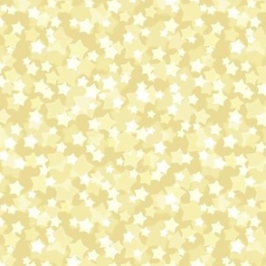 Small Starry Bokeh Pattern - Custard Color