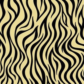 Zebra Stripe Pattern - Custard and Black