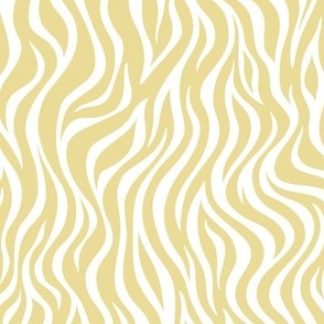 Zebra Stripe Pattern - Custard and White