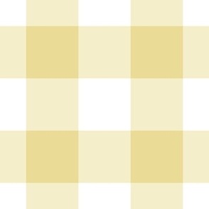 Jumbo Gingham Pattern - Custard and White