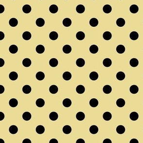 Polka Dot Pattern - Custard and Black