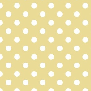 Polka Dot Pattern - Custard and White