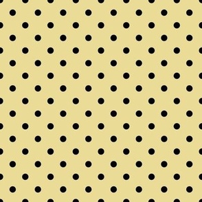Small Polka Dot Pattern - Custard and Black
