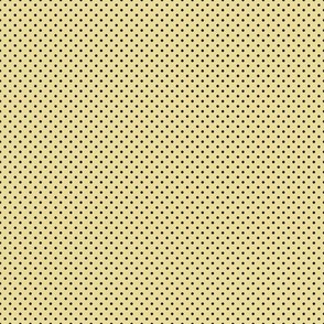 Micro Polka Dot Pattern - Custard and Black