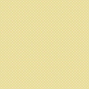 Micro Polka Dot Pattern - Custard and White