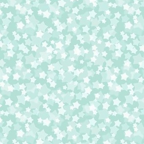 Small Starry Bokeh Pattern - Pastel Mint Color