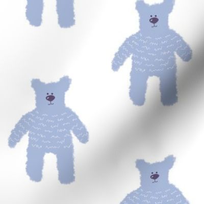 Teddy bear in the winter forest - Blue bears