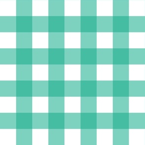 2" Teal Gingham - Medium (Bright Easter Collection)