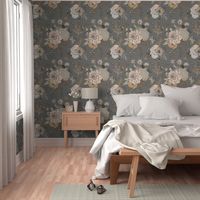 VINTAGE Floral - Autumn Gray